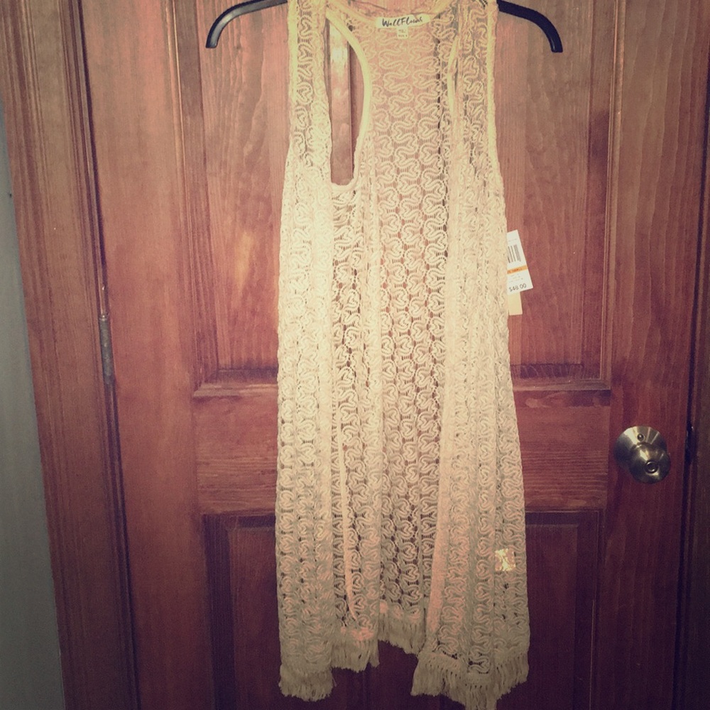 Super Cute Fringed Sleeveless Coverup